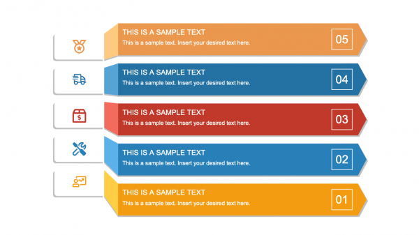 Arrows With Badges Diagram - Smart Diagram