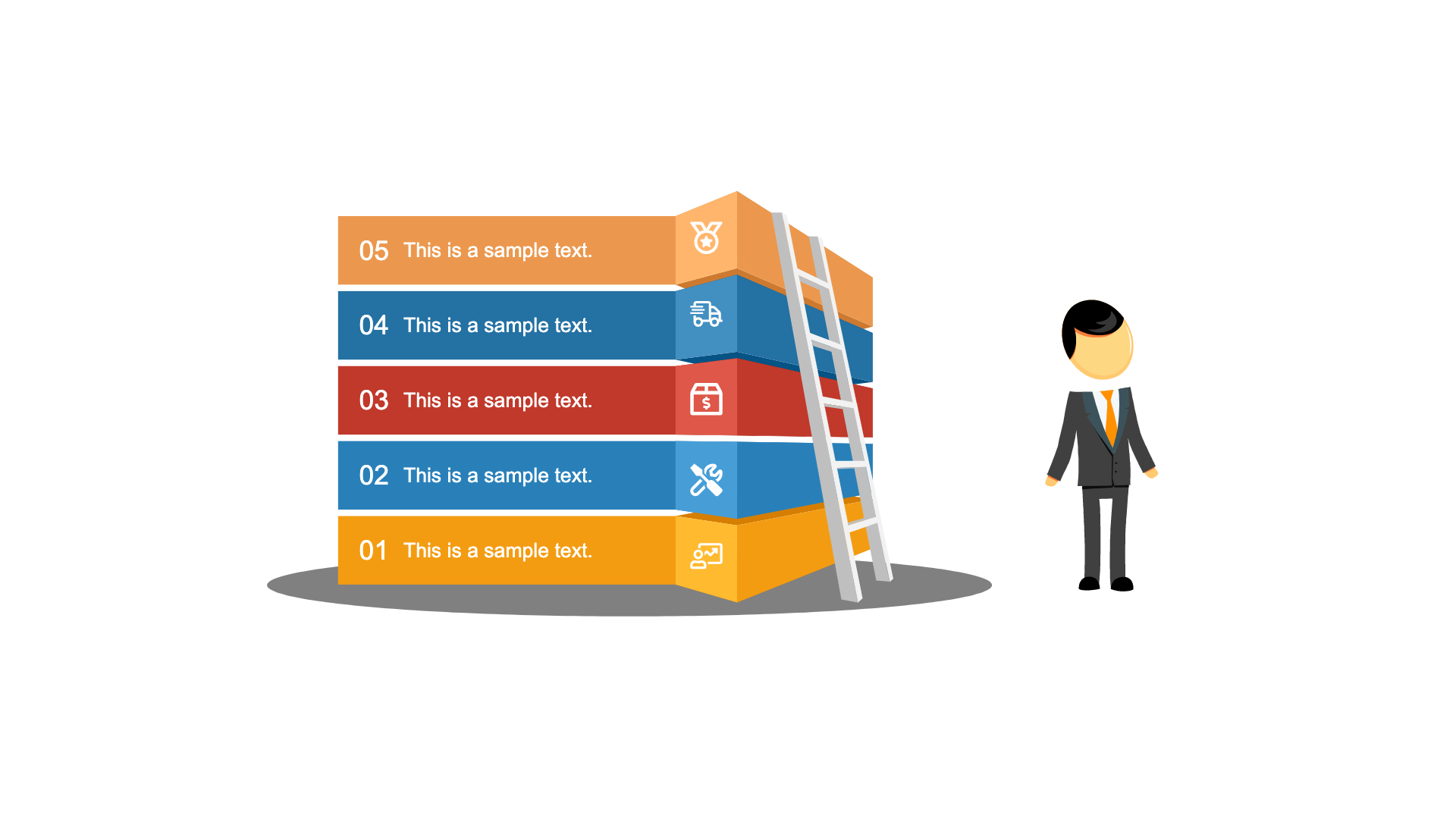 Ladder Infographic Diagram