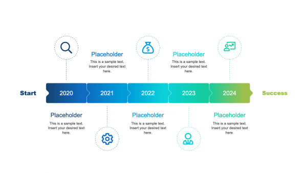 Yearly Basic Timeline Diagram - Smart Diagram