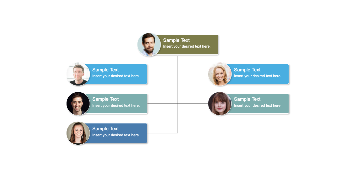 Circular Photo with Badge Org Chart